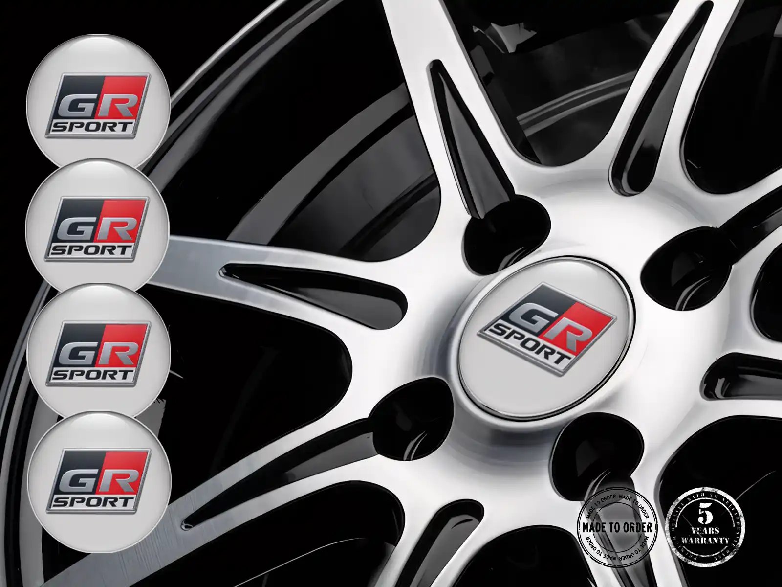 Toyota Calcomanías de Aro para Autos Logos Bombados de Lujo